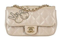 Classic Flap Mini, Leather, Beige, 23531903(2017), DB, 3*